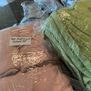 Microfleece QUEEN SHEET SET * Pale Pink * much softer than flannel * EUC